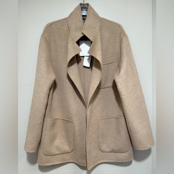 Toteme Patch Pocket Double Jacket, 40, Fawn Melange - Picture 8 of 15